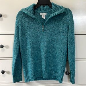 Blue Quarter Zip Sweater